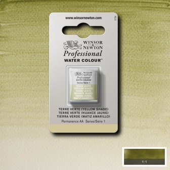 Terre Verte (Yellow Shade) Serie 1 Professional Watercolour Half Napje van Winsor &amp; Newton Kleur 638