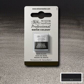 Mars Black Serie 1 Professional Watercolour Half Napje van Winsor &amp; Newton Kleur 386