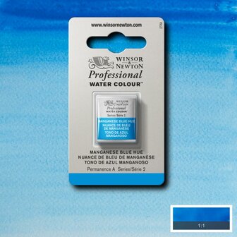 Manganese Blue Hue Serie 2 Professional Watercolour Half Napje van Winsor &amp; Newton Kleur 379