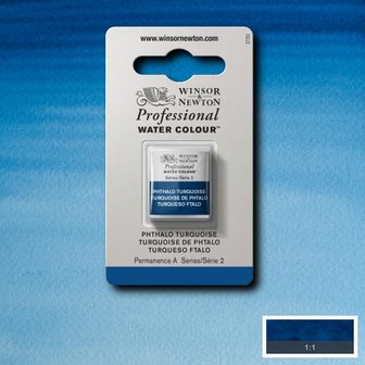 Phthalo Turquoise Serie 2 Professional Watercolour Half Napje van Winsor &amp; Newton Kleur 526