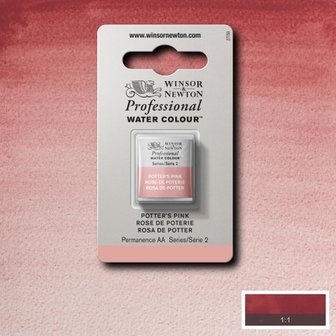 Potter&#039;s Pink Serie 2 Professional Watercolour Half Napje van Winsor &amp; Newton Kleur 537