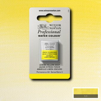 Lemon Yellow Deep Serie 2 Professional Watercolour Half Napje van Winsor &amp; Newton Kleur 348