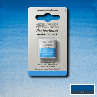 Cerulean Blue Serie 3 Professional Watercolour Half Napje van Winsor &amp; Newton Kleur 137