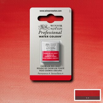 Cadmium Red Deep Serie 4 Professional Watercolour Half Napje van Winsor &amp; Newton Kleur 097