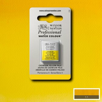 Cadmium Yellow Pale Serie 4 Professional Watercolour Half Napje van Winsor &amp; Newton Kleur 118