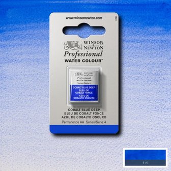 Cobalt Blue Deep Serie 4 Professional Watercolour Half Napje van Winsor &amp; Newton Kleur 180