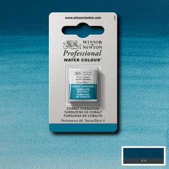 Cobalt Turquoise Serie 4 Professional Watercolour Half Napje van Winsor &amp; Newton Kleur 190