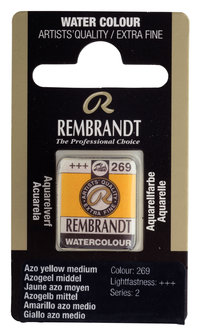 Azogeel Middel Rembrandt Aquarelverf Napje Kleur 269