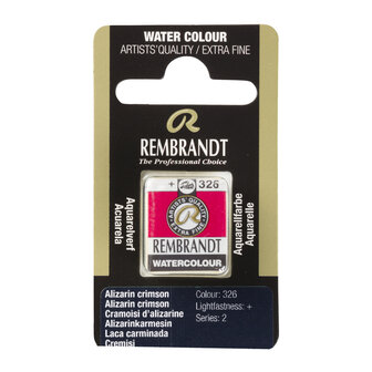 Alizarin Crimson (S 2) Rembrandt Aquarelverf Napje Kleur 326