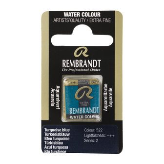 Turkooisblauw (S 2) Rembrandt Aquarelverf Napje Kleur 522