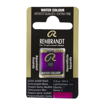 Quinacridone Purper Blauw (S 2) Rembrandt Aquarelverf Napje Kleur 593