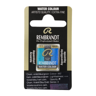 Kameleon Violet Blauw Groen (S 3) Rembrandt Aquarelverf Napje Kleur 862