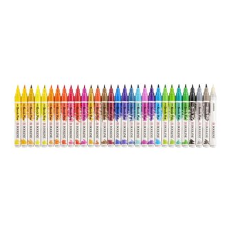 Set van 30 Algemene kleuren Ecoline Brushpennen in kunststof etui van Talens