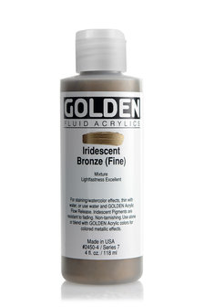 Iridescent Brons (fijn) Golden Fluid Acrylverf Flacon 118 ML Serie 7 Kleur 2450