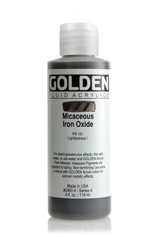 Iridescent Micahoudendoxydijzer Golden Fluid Acrylverf Flacon 118 ML Serie 4 Kleur 2460
