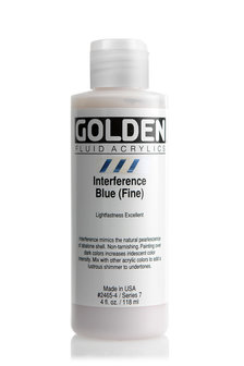 Interference Blauw (fijn) Golden Fluid Acrylverf Flacon 118 ML Serie 7 Kleur 2465