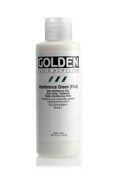 Interference Groen (fijn) Golden Fluid Acrylverf Flacon 118 ML Serie 7 Kleur 2466