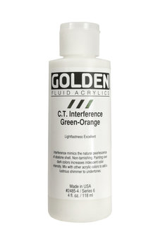 Interference Groen / Oranje Golden Fluid Acrylverf Flacon 118 ML Serie 6 Kleur 2485