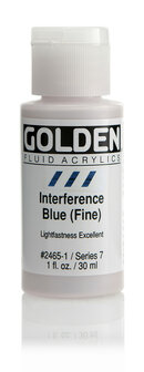 Interference Blauw (fijn) Golden Fluid Acrylverf Flacon 30 ML Serie 7 Kleur 2465