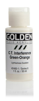 Interference Groen / Oranje Golden Fluid Acrylverf Flacon 30 ML Serie 6 Kleur 2485