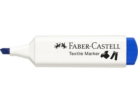 Blauw Textielmarker Faber-Castell