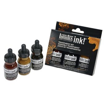 3 Pack Transparent kleuren Liquitex Ink