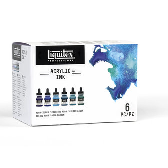 Aqua Colors Set 6 x 30 ML Liquitex Ink