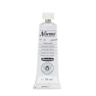 Titanium White (Serie 1) kleur 114 Norma Professional Olieverf Schmincke 35 ML