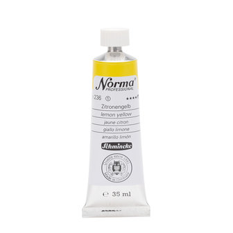 Lemon Yellow (Serie 1) kleur 236 Norma Professional Olieverf Schmincke 35 ML