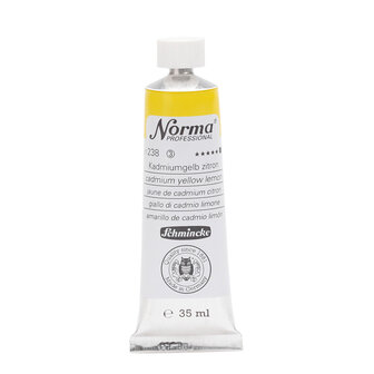 Cadmium Yellow Lemon (Serie 3) kleur 238 Norma Professional Olieverf Schmincke 35 ML