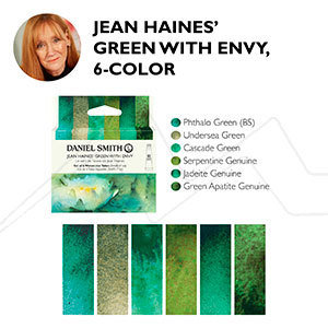 Jean Haines Green With Envy Watercolor Set Aquarelverf Daniel Smith (Extra fine Watercolour) 6 x 5 ml tubes