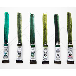 Jean Haines Green With Envy Watercolor Set Aquarelverf Daniel Smith (Extra fine Watercolour) 6 x 5 ml tubes