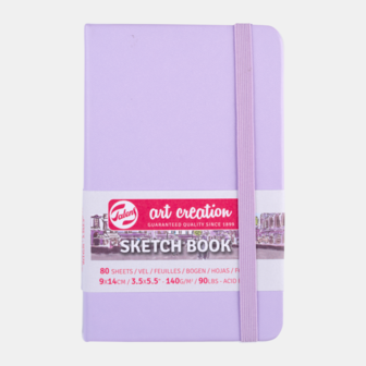 9 x 14 cm Art Creation Schetsboek Pastel Violet Cover 80 vellen 140 gram