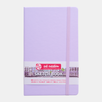 13 x 21 cm Art Creation Schetsboek Pastel Violet Cover 80 vellen 140 gram