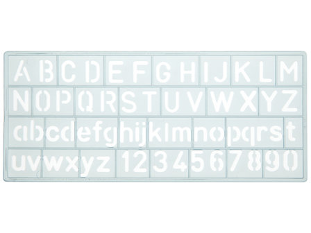 10mm 14,8 x 6,5 cm Westcott Cijfer- & Lettersjabloon Transparant