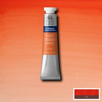 Cadmium Red Pale Hue Cotman Water Colour / Aquarelverf van Winsor &amp; Newton 21 ML Kleur 103