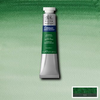 Hookers Green Dark Cotman Water Colour / Aquarelverf van Winsor &amp; Newton 21 ML Kleur 312