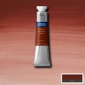 Indian Red Cotman Water Colour / Aquarelverf van Winsor &amp; Newton 21 ML Kleur 317