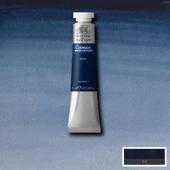 Indigo Cotman Water Colour / Aquarelverf van Winsor &amp; Newton 21 ML Kleur 322