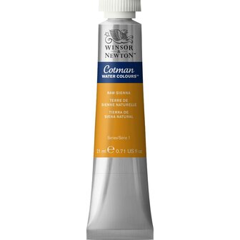 Raw Sienna Cotman Water Colour / Aquarelverf van Winsor &amp; Newton 21 ML Kleur 552