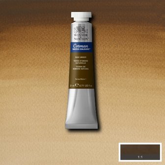 Raw Umber Cotman Water Colour / Aquarelverf van Winsor &amp; Newton 21 ML Kleur 554