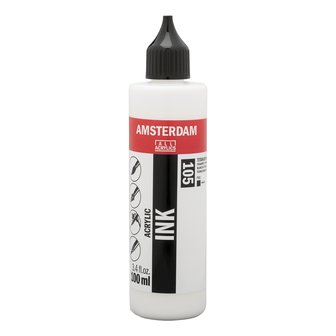 Titaanwit Acryl Inkt Amsterdam 100 ML Kleur 105