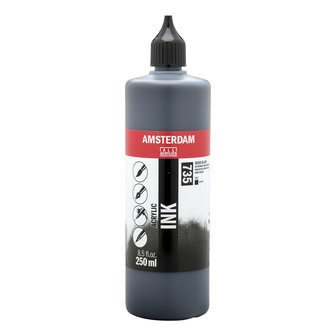 Oxydzwart Acryl Inkt Amsterdam 250 ML Kleur 735