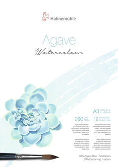 A3 Aquarelblok Agave 70% agavevezel, 30% katoen Aquarelpapier Hahnem&uuml;hle (Cold Pressed) 12 pagina&#039;s 290 grams