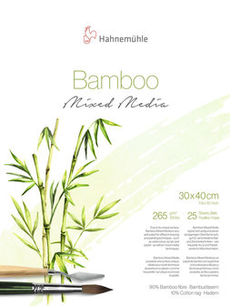 30 x 40 cm Mixed-mediablok 90% Bamboo, 10% Katoen Mixed Media Papier Hahnemuhle (fijne korrel) 25 pagina's 265 grams