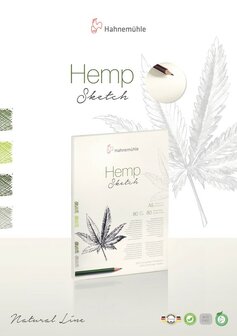 A5 Tekenblok Hemp Sketch Tekenpapier Hahnem&uuml;hle () 80 pagina&#039;s 80 grams