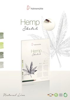 A4 Tekenblok Hemp Sketch Tekenpapier Hahnem&uuml;hle () 80 pagina&#039;s 80 grams