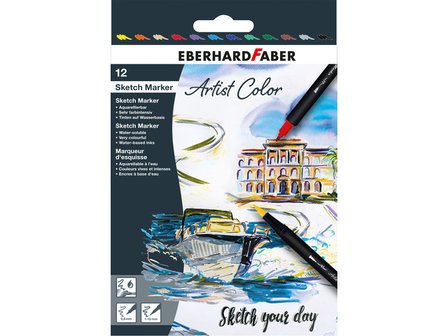 12 x Eberhard Faber Sketch markers Assortiment kleuren