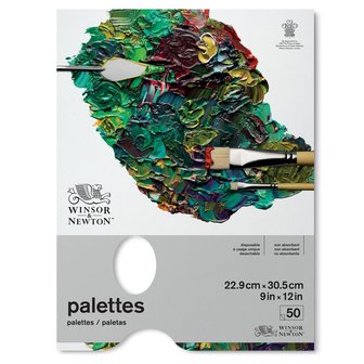 Winsor &amp; Newton Afscheurpalet / Tear-Off Palette 22,9 cm x 30,5 cm 50 vellen