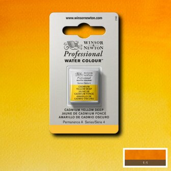 Cadmium Yellow Deep Serie 4 Professional Watercolour Half Napje van Winsor &amp; Newton Kleur 111